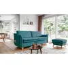 Image de MIUFORM Charming Charlie Slim - Canapé avec fonction lit et coffre de lit - 225x90cm - Turquoise - Canapé-lit 3 places