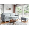 Image de MIUFORM Charming Charlie Slim - Canapé avec fonction lit et coffre de lit - 225x90cm - Gris clair - Canapé-lit 3 places