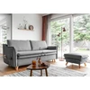Image de MIUFORM Charming Charlie Slim - Canapé avec fonction lit et coffre de lit - 225x90cm - Gris - Canapé-lit 3 places