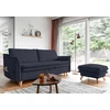 Image de MIUFORM Charming Charlie Slim - Canapé avec fonction lit et coffre de lit - 225x90cm - Gris foncé - Canapé-lit 3 places