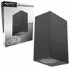 Image de Applique murale d'extérieur MasterLED IP44 GU10 Up & Down noire rectangulaire en aluminium pour l'extérieur et l'intérieur, luminaire de façade à 2 ampoules