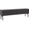 Image de Selsey Nolie - Buffet TV 2 portes, imitation bois frêne noir, 175 cm