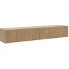 Image de Selsey Nolie - Meuble TV suspendu 2 portes, imitation chêne, 175 cm