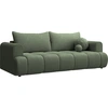 Image de Selsey Dandelino - Canapé 3 places avec fonction sommeil, housse chenille, vert