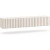 Image de Selsey Derriva - Meuble TV suspendu avec façades striées, beige clair, 170 cm