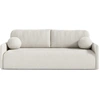 Image de Selsey GLOVE - Canapé avec fonction sommeil, espace de rangement et revêtement en bouclette, crème