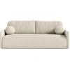 Image de Selsey GLOVE - Canapé avec fonction sommeil, espace de rangement et revêtement en bouclette, beige