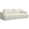 Image de Selsey Ovo - Canapé-lit 3 places avec coffre de lit, housse chenille crème, 250 cm