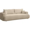 Image de Selsey Ovo - Canapé-lit 3 places avec coffre de lit, housse chenille beige clair, 250 cm
