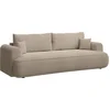 Image de Selsey Ovo - Canapé-lit 3 places avec coffre de lit, housse chenille beige, 250 cm