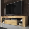 Image de Selsey Armoire TV BIANKO Buffet TV aspect bois Chêne Lancaster Debout 140cm