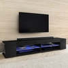 Image de Selsey TV-Lowboard MITCHELL noir mat/noir brillant largeur 180 cm avec LED