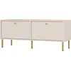 Image de Selsey Oktio - Meuble TV 2 portes, beige sable, 121 cm