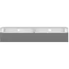 Image de Selsey Rednaw - Meuble TV à deux tiroirs, Blanc mat / Gris brillant avec LED, 140 cm