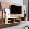 Image de Selsey WERI - Buffet TV / TV - Buffet suspendu Wotan chêne avec 6 compartiments ouverts, minimaliste, largeur 175 cm