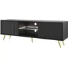 Image de Meuble TV, meuble de rangement, buffet, table basse, meuble TV avec lamelles, 135 cm