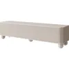 Image de Selsey Arvello Armoire TV rainurée sur pieds sphériques, greige, 163 cm