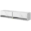 Image de Selsey TV-Lowboard Mirrgo Blanc Marbre avec inserts dorés, largeur 140 cm