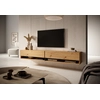 Image de Selsey TV-Lowboard Mirrgo Chêne Wotan avec inserts Graphite, largeur 200 cm