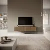 Image de Selsey TV-Lowboard Telire Noir avec chêne Wotan - Façades à lamelles ,140 cm de large