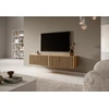 Image de Selsey TV-Lowboard Telire chêne Wotan façade à lamelles , avec inserts noirs, largeur 140 cm
