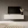 Image de Selsey TV-Lowboard Veldio, blanc, avec façade fraisée, largeur 140 cm