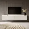 Image de Selsey TV-Lowboard Veldio, blanc, avec façade fraisée, largeur 175 cm