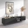 Image de Selsey TV-Lowboard Bello, noir, avec pieds noirs, largeur 175 cm