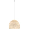 Image de Suspension BOHO M en bois naturel et blanc, 1xE27x25W, osier / rotin / paille, dimensions : 160x43x43 cm, IP20, Nowodvorski Lighting