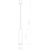 Image de Lustre EYE blanc 1xGU10x10W en métal, dimensions : 120x5x5 cm, IP20, Nowodvorski Lighting