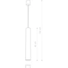 Image de Lustre EYE blanc 1xGU10x10W en métal, dimensions : 120x5x5 cm, IP20, Nowodvorski Lighting