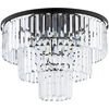 Image de Plafonnier rond CRISTAL noir et transparent 9xE14x15W cristal, dimensions : 41x56x56 cm, IP20, Nowodvorski Lighting