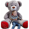 Image de Ours en peluche Ours en peluche standard 75+85 gris-rouge