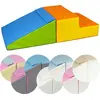 Image de Mini toboggan de 2 grands blocs de mousse Mini toboggan de 2 grands blocs de mousse (couleur : blanc, bleu (pastel))