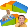 Image de Mini toboggan de 2 grands blocs de mousse Mini toboggan de 2 grands blocs de mousse (couleur : jaune, vert, bleu, orange)
