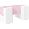 Image de Passerelle set de 3 grands blocs de mousse Passerelle set de 3 grands blocs de mousse (couleur : blanc, rose (pastel))