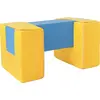 Image de Passerelle + jeu de grands blocs de mousse Passerelle + jeu de grands blocs de mousse (couleur : jaune, bleu)