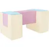 Image de Passerelle + jeu de grands blocs de mousse Passerelle + jeu de grands blocs de mousse (couleur : rose, bleu, jaune (pastel))