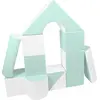 Image de Jeu de 11 blocs de mousse pour le château Jeu de 11 blocs de mousse pour le château (couleur : blanc, menthe)