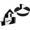 Image de Château+roue set de 15 grands blocs de mousse Château+roue set de 15 grands blocs de mousse (couleur : noir - blanc)
