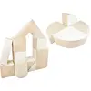 Image de Castle+wheel set de 15 grands blocs de mousse Castle+wheel set de 15 grands blocs de mousse (couleur : blanc, cappuccino)