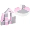 Image de Château+roue set de 15 grands blocs de mousse Château+roue set de 15 grands blocs de mousse (couleur : blanc, rose poudré, gris)
