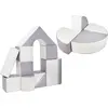Image de Château+roue set de 15 grands blocs de mousse Château+roue set de 15 grands blocs de mousse (couleur : blanc,gris)