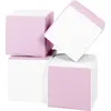 Image de Cubes set de 4 blocs en mousse Cubes set de 4 blocs en mousse (couleur : blanc, rose (pastel))