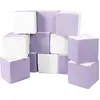Image de Cubes set de 12 blocs en mousse Cubes set de 12 blocs en mousse (couleur : blanc, lilas)