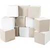 Image de Cubes set de 12 blocs en mousse Cubes set de 12 blocs en mousse (couleur : blanc, cappuccino)