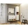 Image de Ensemble de salle de bain avec lavabo FAINCHE 1   blanc / chêne artisan