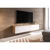 Image de Meuble TV 140 cm WILLA D   chêne wotan / blanc brillant