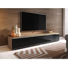Image de Meuble TV 180 cm WILLA D   chêne wotan / noir brillant