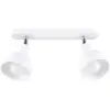 Image de Plafonnier ELBA 2 blanc 2xE27 15W acier 18.5x24x47cm Sollux Lighting